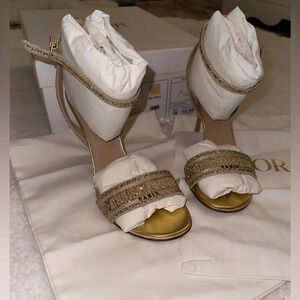 Christian Dior Strass & Lamina Heels